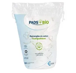 GILBERT PADS BIO RECTANGLES DE COTON BOITE DE 180